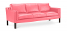Buy Polyurethane Leather Upholstered Sofa - 3 Seater - Benzion Pink 13927 - in the EU