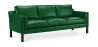 Buy Design Sofa Benzion (3 seats)  - Faux Leather Green 13927 in the Europe