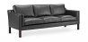 Buy Polyurethane Leather Upholstered Sofa - 3 Seater - Benzion Dark grey 13927 Home delivery