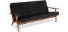 Buy Design Sofa FM350 Sofa (3 seats) - Fabric Black 15195 - in the EU