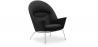 Buy Armchair with Armrests - Upholstered in Fabric - Oculus Black 57151 - in the EU