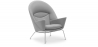 Buy Armchair with Armrests - Upholstered in Fabric - Oculus Light grey 57151 at Privatefloor