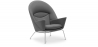 Buy Armchair with Armrests - Upholstered in Fabric - Oculus Dark grey 57151 - prices