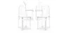 Pack of 4 Dining Chairs Transparent - Victoria Queen image 9
