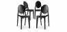 Buy Pack of 4 Dining Chairs Transparent - Victoria Queen Black 16459 at Privatefloor