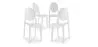 Pack of 4 Dining Chairs Transparent - Victoria Queen image 9
