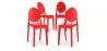 Pack of 4 Dining Chairs Transparent - Victoria Queen image 9