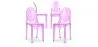 Pack of 4 Dining Chairs Transparent - Victoria Queen image 9