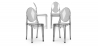 Buy Pack of 4 Dining Chairs Transparent - Victoria Queen Grey transparent 16459 - in the EU