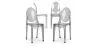 Pack of 4 Dining Chairs Transparent - Victoria Queen image 9