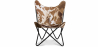 Buy Cow print leather Butterfly chair Brown pony 58893 - in the EU