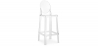 Buy Bar Stool with Backrest - Transparent Design - 75cm - Victoria Queen Transparent 58924 - in the EU