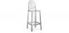 Buy Bar Stool with Backrest - Transparent Design - 75cm - Victoria Queen Grey transparent 58924 - prices