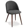 Buy Dining Chair - Upholstered in Fabric - Scandinavian Style - Evelyne Dark grey 58982