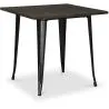Buy Square Dining Table - Industrial Design - Wood and Metal - Stylix Black 58995