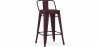 Buy Stylix stool with small backrest - 60cm Bronze 58409 - in the EU