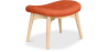 Buy Ottoman upholstered in linen - Scandinavian design - Wood - Kontor Orange 59019 - prices