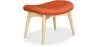 Ottoman upholstered in linen - Scandinavian design - Wood - Kontor image 9