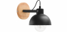 Buy Metal and wood wall lamp - Syla Black 59031 - in the EU