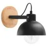 Buy Metal and wood wall lamp - Syla Black 59031