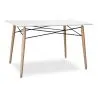 Buy Rectangular Dining Table - Scandinavian Design - Wood - 110 x 80 cm White 59075