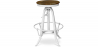 Buy Round Stool - Vintage Design - Industrial - Uri White 27810 - in the EU