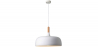 Buy Ceiling lamp in black metal and wood White 59163 - prices