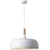 Buy Ceiling lamp in black metal and wood White 59163