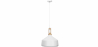 Buy White metal and wood ceiling lamp White 59164 - in the EU
