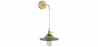 Buy Gold metal and glass wall lamp - Scarlet Green 59165 - in the EU