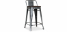 Buy Industrial Design Bar Stool with Backrest - Wood & Steel - 60 cm - Stylix Industriel 59117 - prices