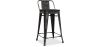 Buy Stylix stool wooden and small backrest - 60cm Metallic bronze 59117 at Privatefloor