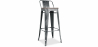 Buy Stylix stool Wooden and small backrest - 76 cm Industriel 59118 at Privatefloor