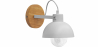Buy Metal and wood wall lamp - Syla White 59031 - prices