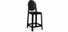 Buy Bar Stool with Backrest - Transparent Design - 65cm - Victoria Queen Black 58805 at Privatefloor