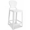 Buy Bar stool with backrest Victoria Queen - 65cm - Design Transparent White 58805