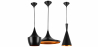 Buy Pack of 3 Pendant Ceiling Lamps - Industrial Design - Extensive Black 59258 - in the EU