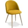 Buy Dining Chair - Upholstered in Fabric - Scandinavian Style - Evelyne Yellow 59261