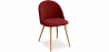 Buy Dining Chair Upholstered in Fabric - Natural Wood Legs - Evelyne  Red 59261 at Privatefloor