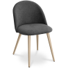 Buy Dining Chair - Upholstered in Fabric - Scandinavian Style - Evelyne Dark grey 59261 in the Europe