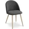 Buy Dining Chair - Upholstered in Fabric - Scandinavian Style - Evelyne Dark grey 59261