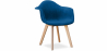 Buy Dining Chair with Armrests - Upholstered in Velvet - Dawick Dark blue 59263 Home delivery