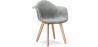 Buy Dining Chair with Armrests - Upholstered in Velvet - Dawick Light grey 59263 at Privatefloor