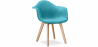 Buy Dining Chair with Armrests - Upholstered in Velvet - Dawick Turquoise 59263 - prices