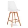 Buy Bar stool Denisse Scandi Style Premium Design With Cushion - Wood White 59278