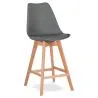 Buy Bar stool Denisse Scandi Style Premium Design With Cushion - Wood Dark grey 59278