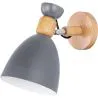 Buy Jorson Scandinavian style wall lamp - Metal and wood Grey 59294