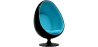 Buy Egg Design Armchair - Upholstered in Faux Leather - Eny Turquoise 44502 in the Europe