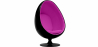 Buy Egg Design Armchair - Upholstered in Faux Leather - Eny Fuchsia 44502 - in the EU