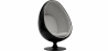 Buy Eny Chair Design Armchair - Black shell -  Fabric Grey 59312 at Privatefloor